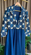 Blue spaghetti dress & blazer coord sets