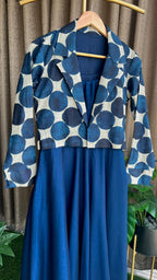 Blue spaghetti dress & blazer coord sets