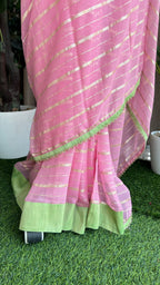 Pista green silk handwork blouse