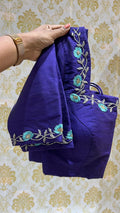 Peacock blue hand worked blouse