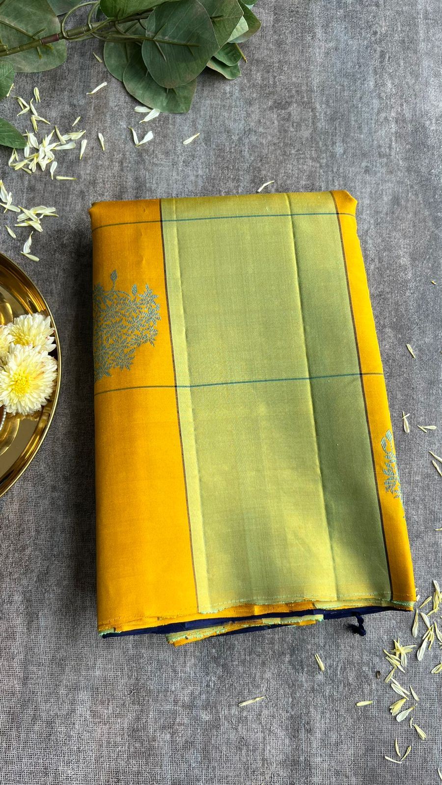 Multicolour kanjivaram soft silk saree with blouse