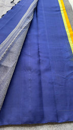 Multicolour kanjivaram soft silk saree with blouse
