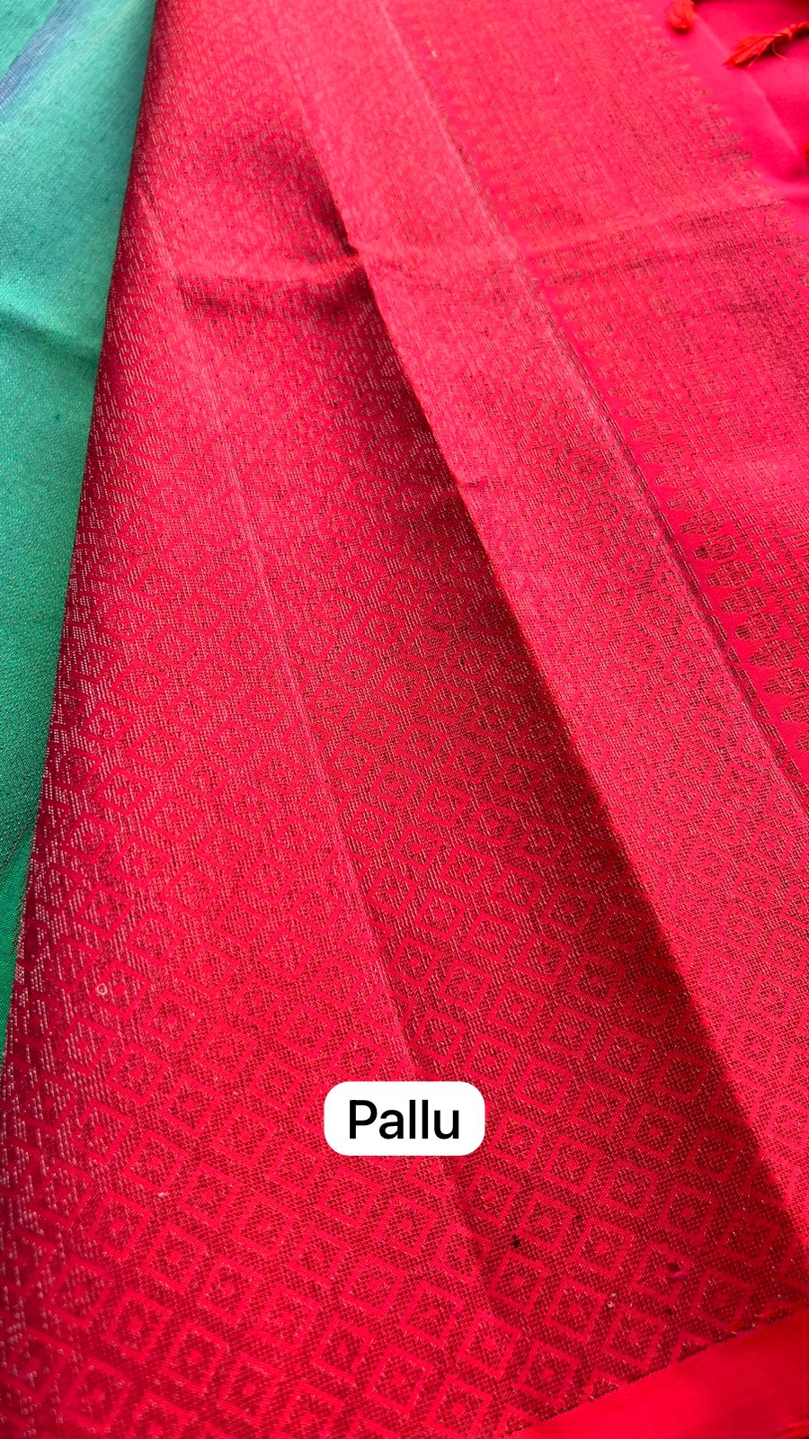 Sea green kanjivaram soft silk saree with blouse