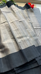 Silver tissue kanjivaram soft silk saree with blouse