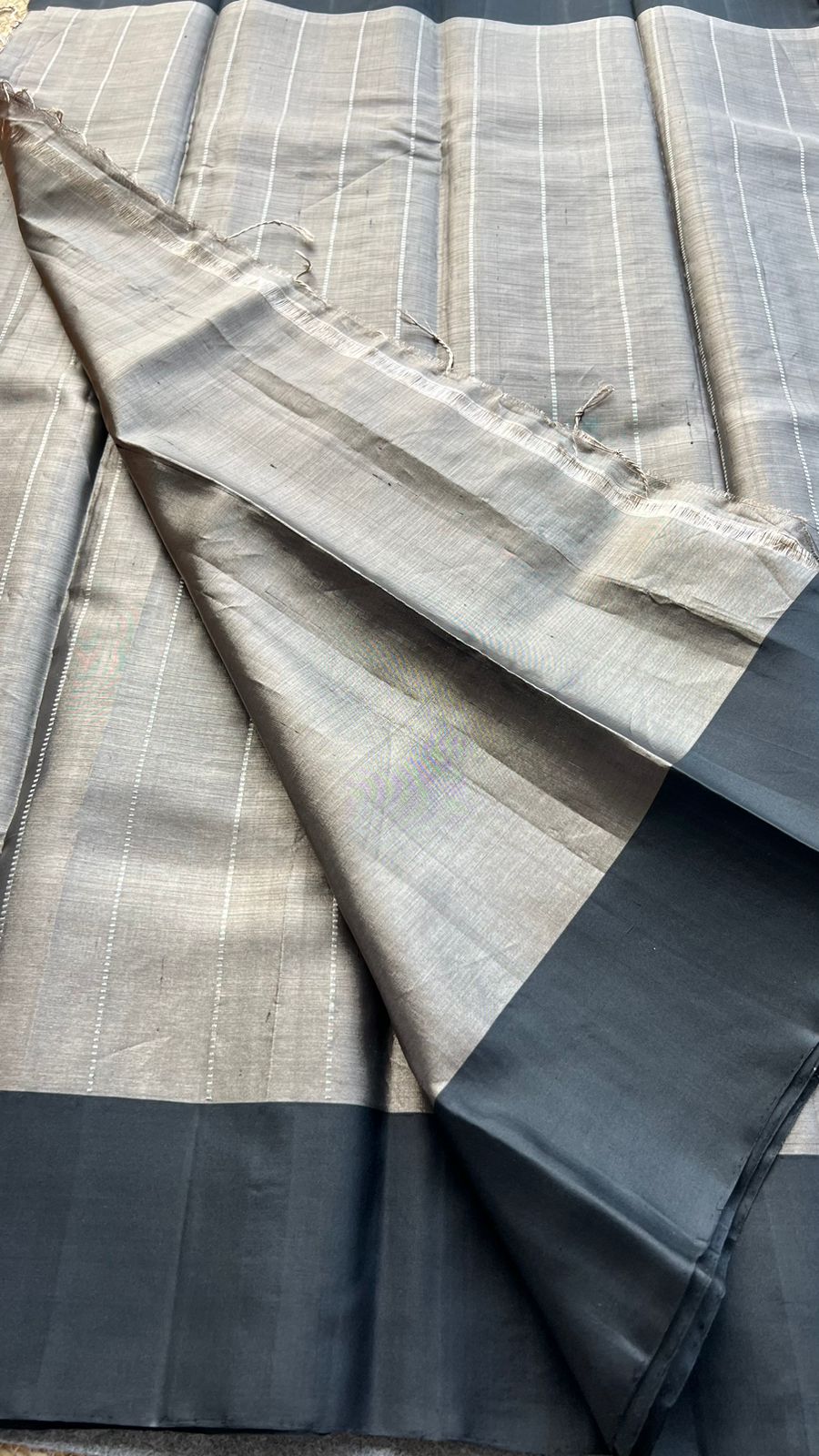 Silver tissue kanjivaram soft silk saree with blouse