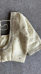 Silver tissue mirror embroidery blouse