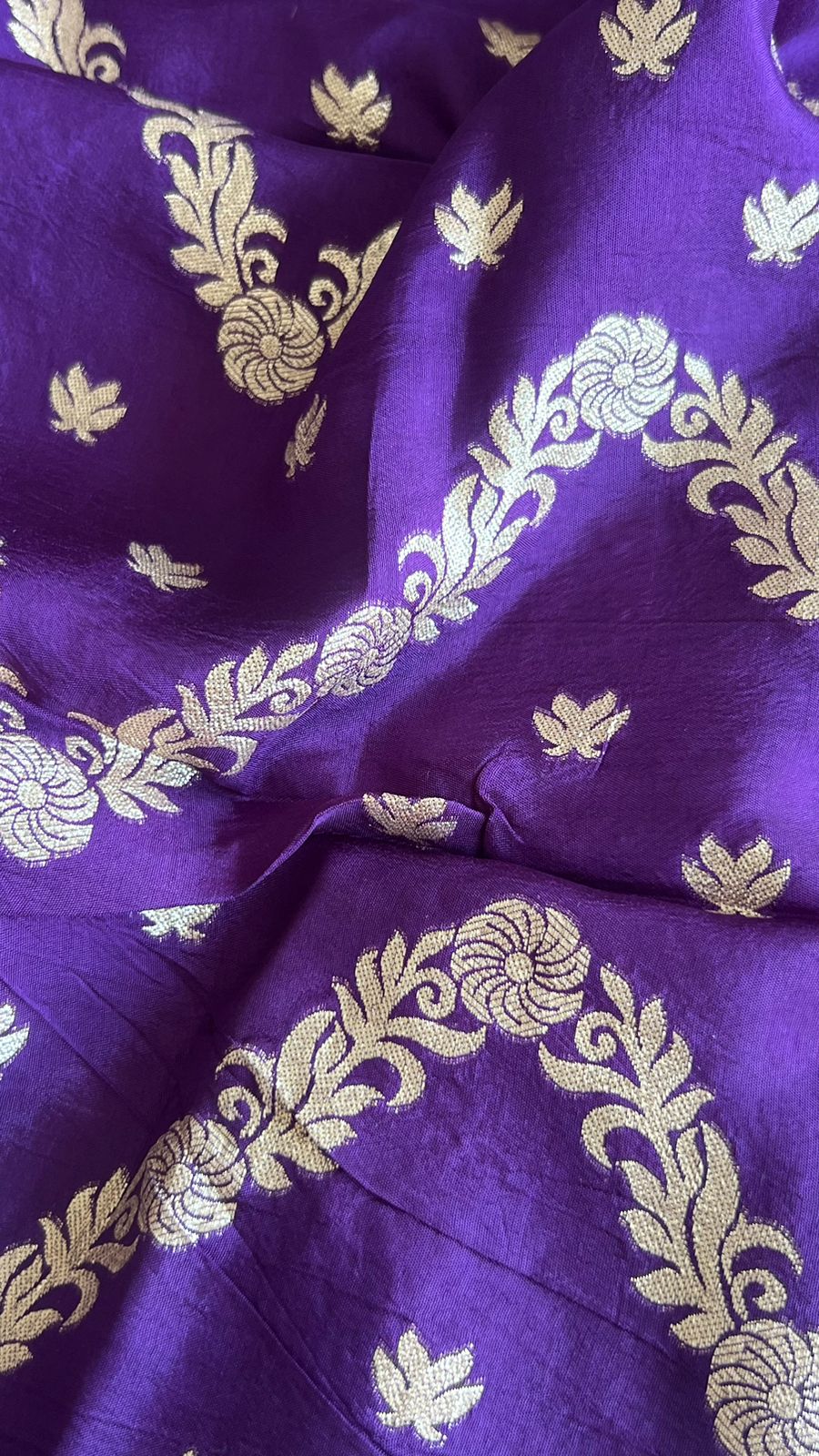 Purple chiffon saree with banarasi blouse (Kiara)