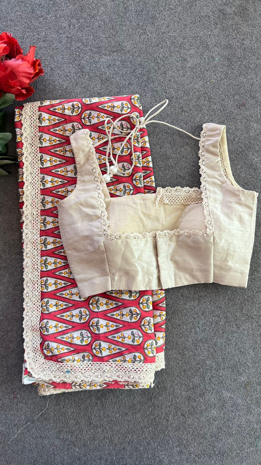 Half white embroidery blouse ( only blouse )