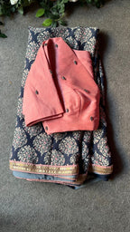 Pink silk beads handworked blouse (only blouse)