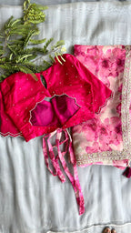 Pink pearl hand work blouse (only blouse)