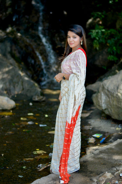 Red thread embroidery blouse (only blouse)