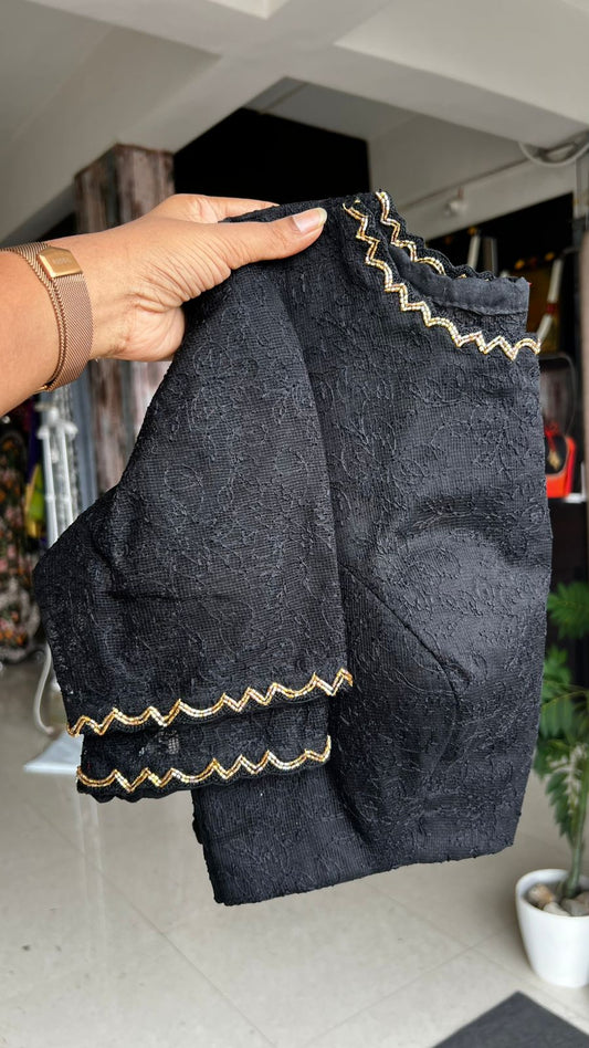 Black netted hand work blouse ( only blouse)