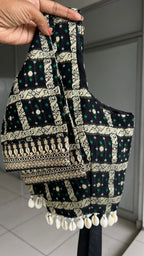 Black banarasi embroidery blouse (only blouse)