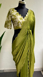 Cream linen hand worked blouse (only blouse)