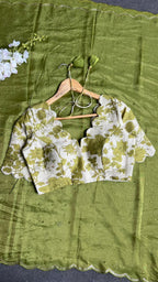 Cream linen hand worked blouse (only blouse)