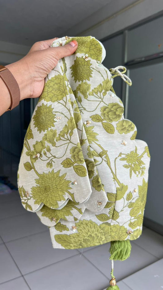 Cream linen hand worked blouse (only blouse)