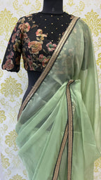 Black floral handwork blouse (only blouse )