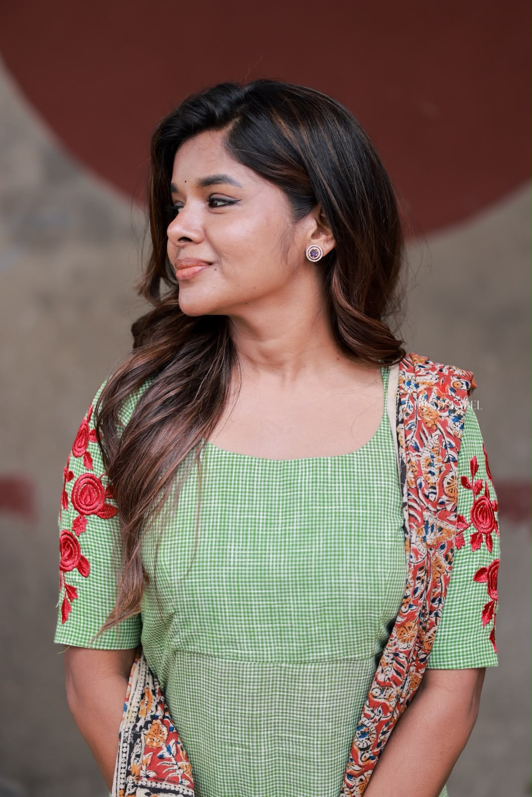 Green cotton 3 piece salwar set