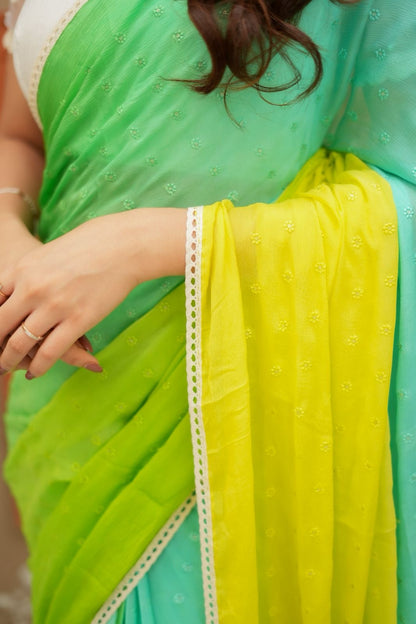 White embroidery hand work blouse(only blouse)