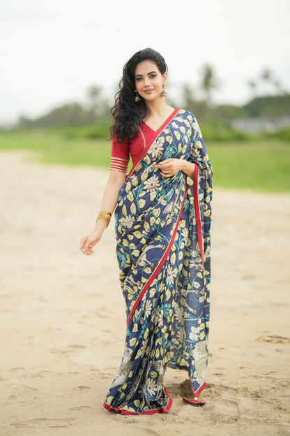 Maroon kota patti hand work blouse (only blouse)