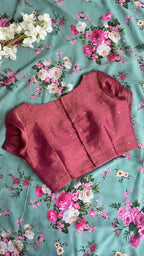 Pink tissue floral embroidery blouse (only blouse)