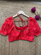 Silk blouse hand work design 1006