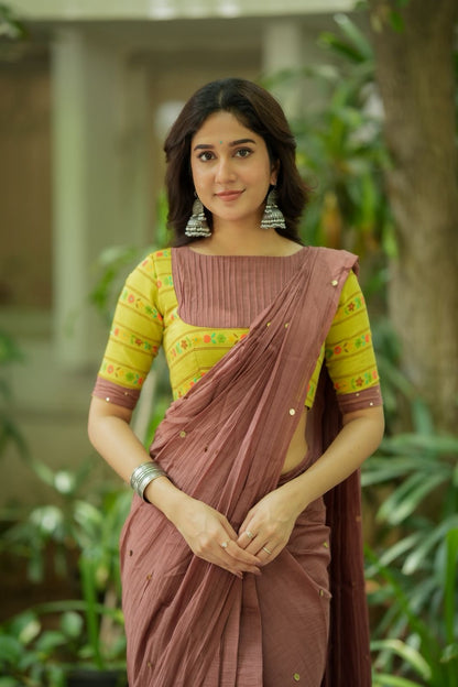 Lime yellow floral print blouse (Only blouse)