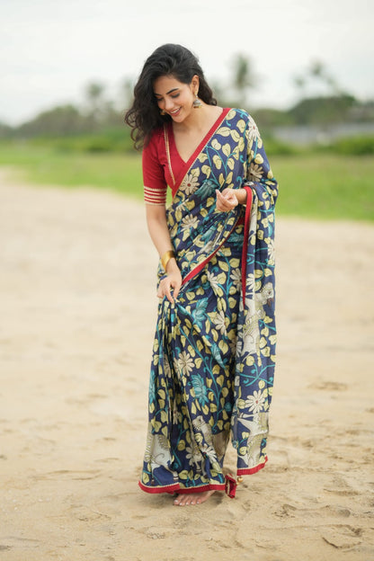 Maroon kota patti hand work blouse (only blouse)