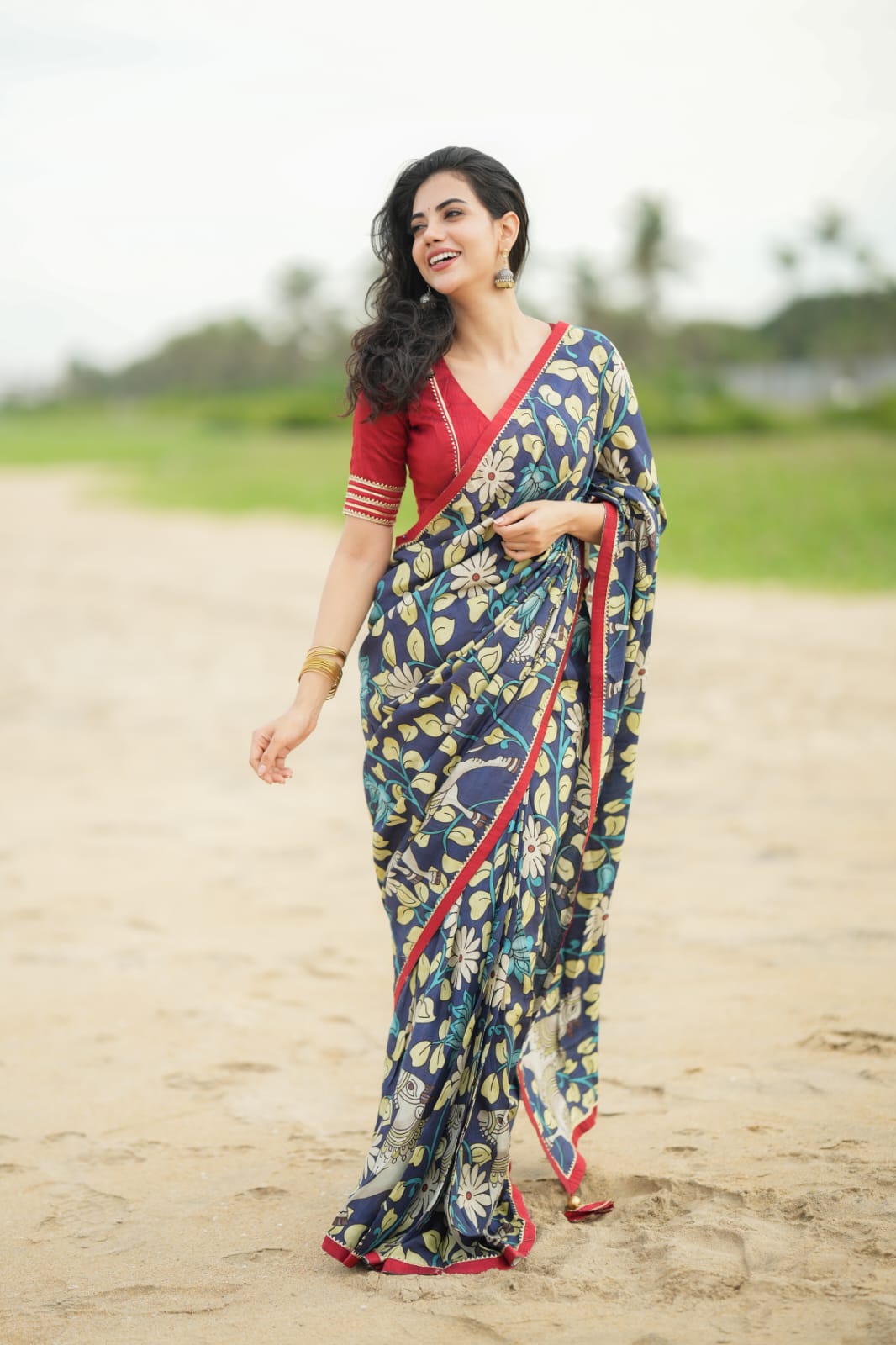 Maroon kota patti hand work blouse (only blouse)