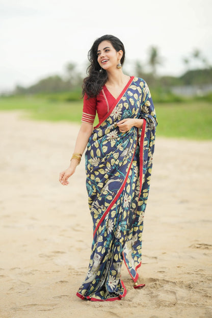 Maroon kota patti hand work blouse (only blouse)