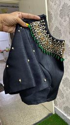 Silk blouse hand work design 1021