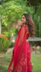 Yellow silk floral embroidery blouse (only blouse)