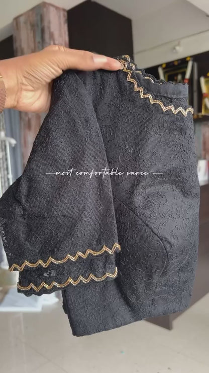 Black netted hand work blouse ( only blouse)