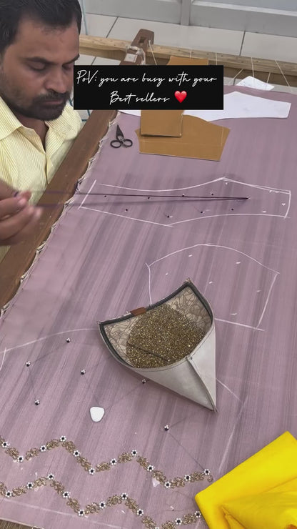 Maroon marble silk saree with embroidery blouse