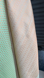 Light green and peach silk saree with blouse - Threads