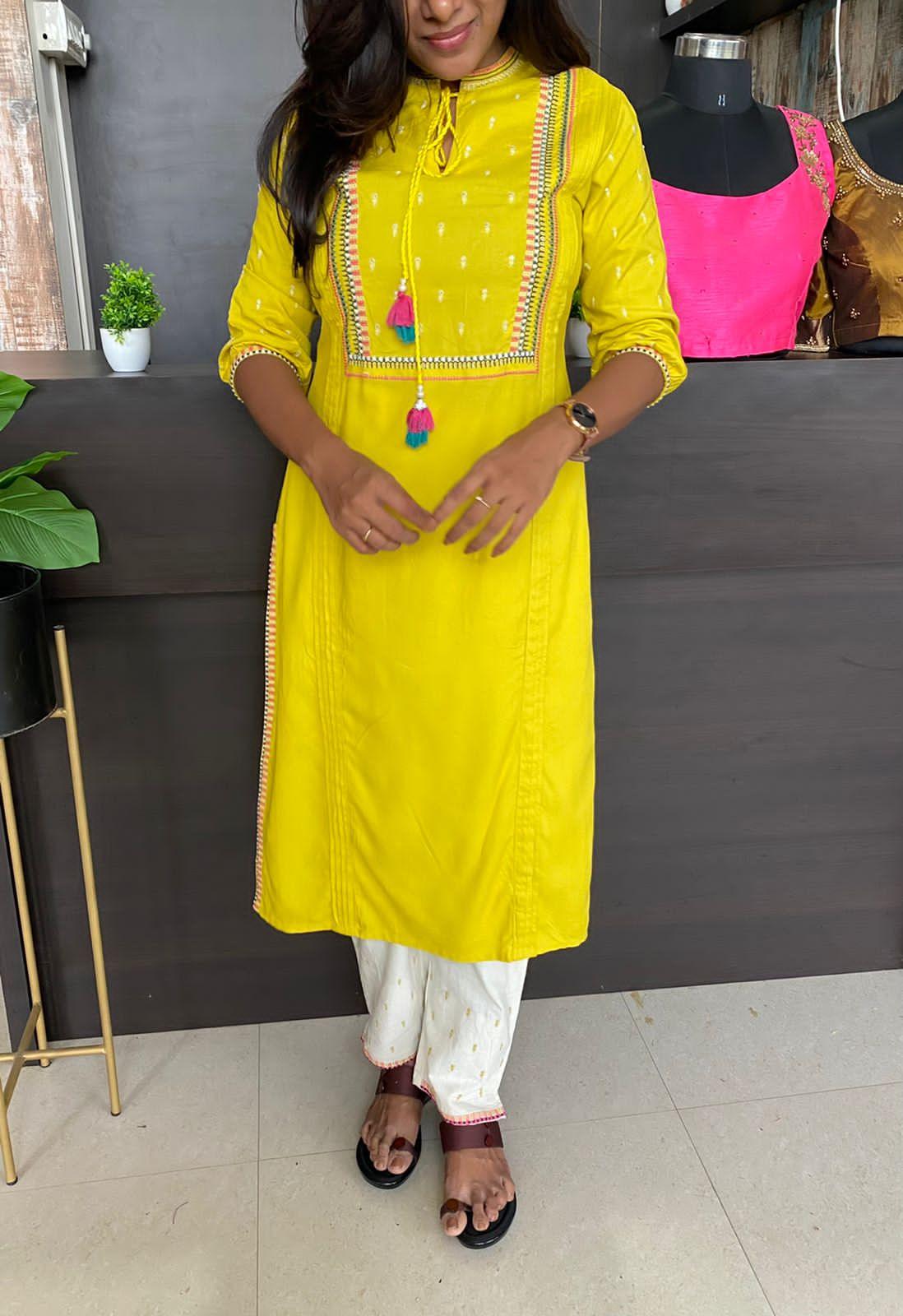 Yellow Kurtis - Buy Trendy Yellow Kurtis Online in India | Myntra
