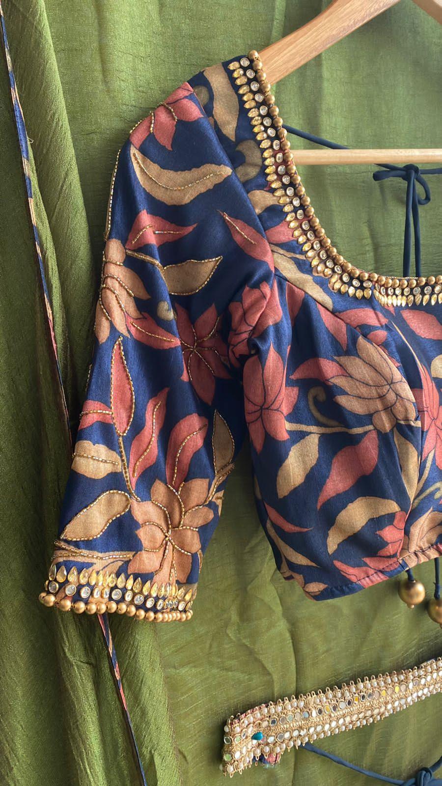 Ready to shop blouses | House Of Blouse | Kalamkari blouse designs, Kalamkari  blouse, Blouse designs