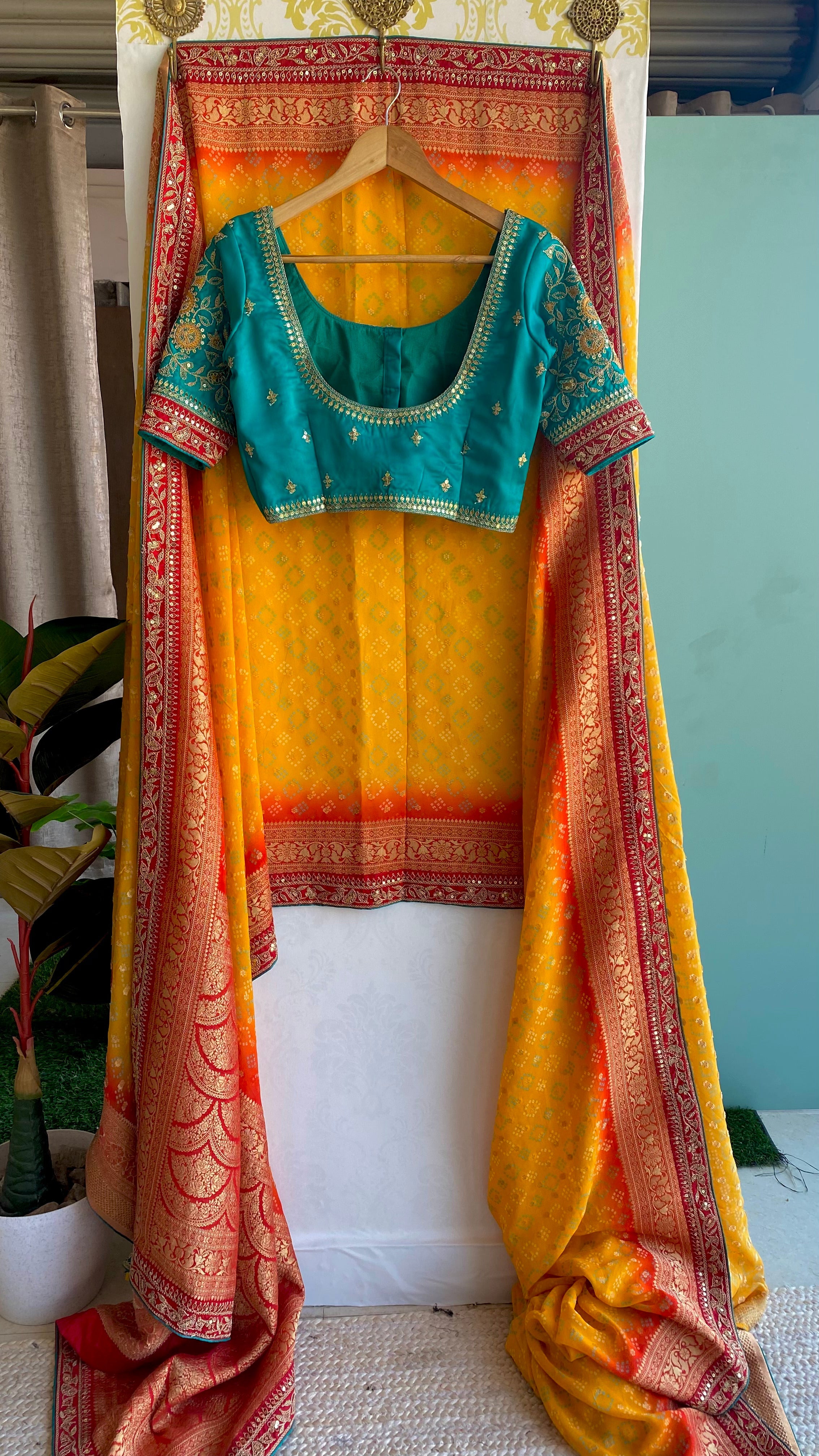 Yellow Embroidered Panel Lehenga Set | Petticoat Lane – KYNAH