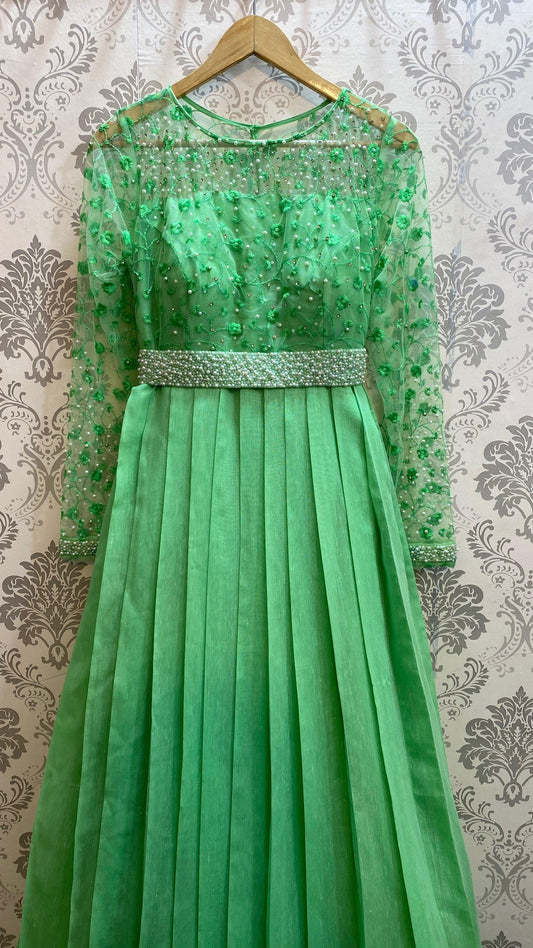 Pista Coloured Pearl Worked Gown - Threads