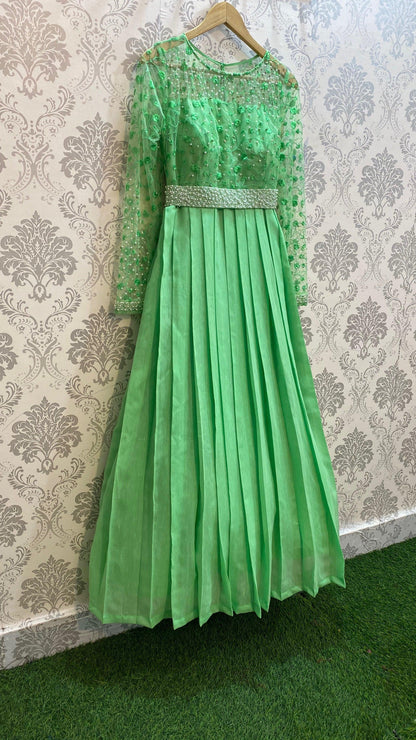 Pista Coloured Pearl Worked Gown - Threads