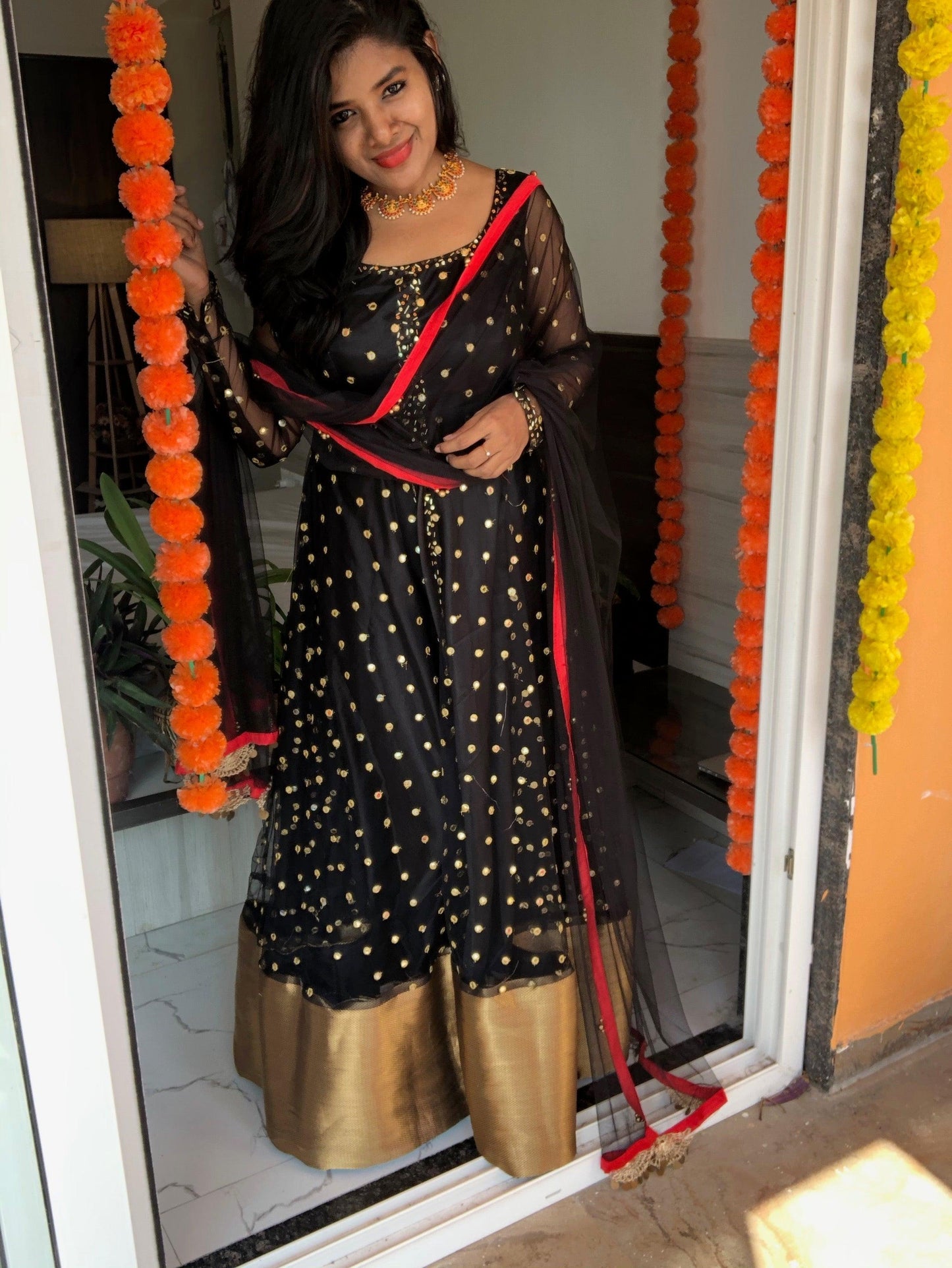 Black Bae mirror work salwar