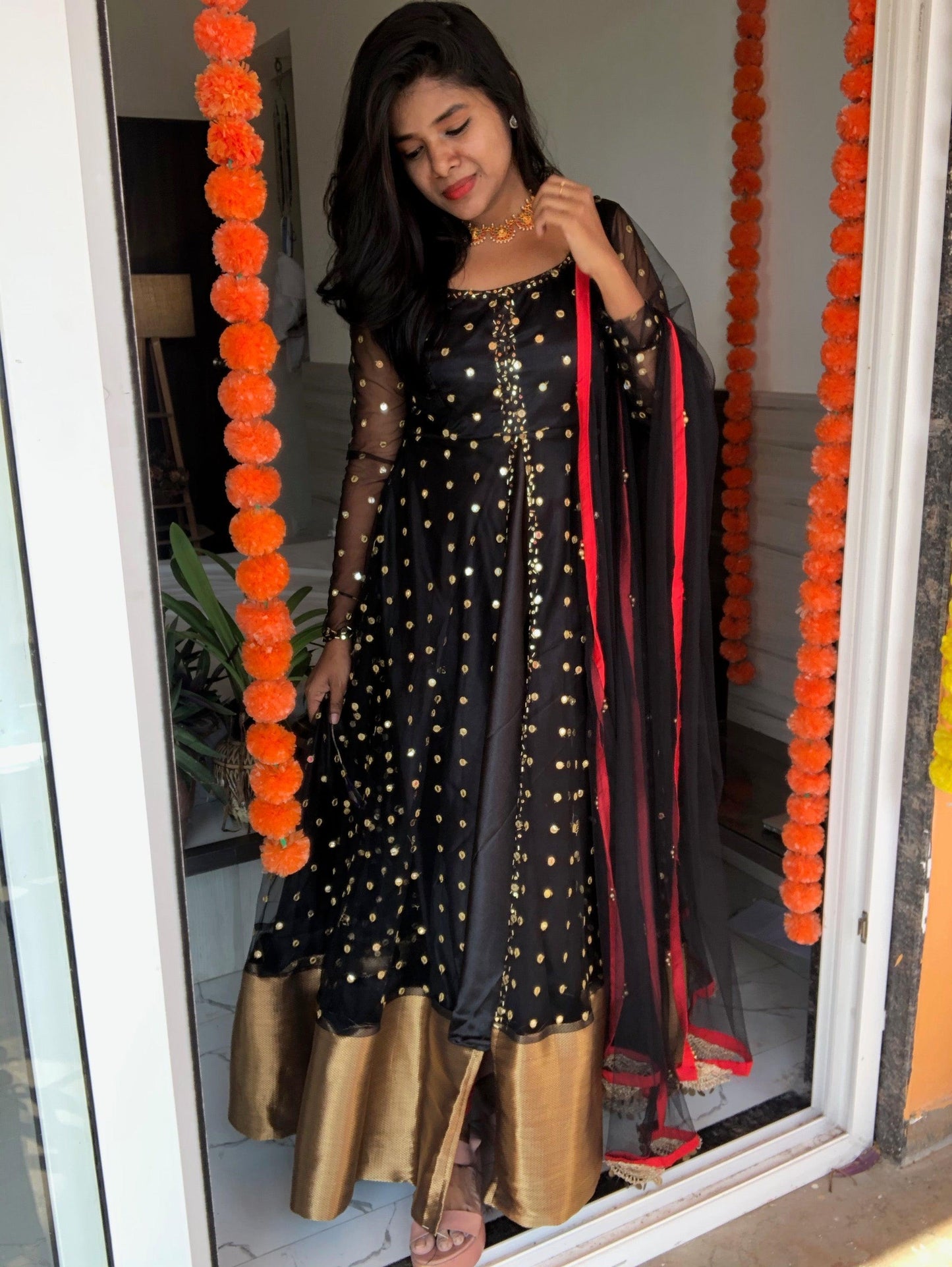 Black Bae mirror work salwar