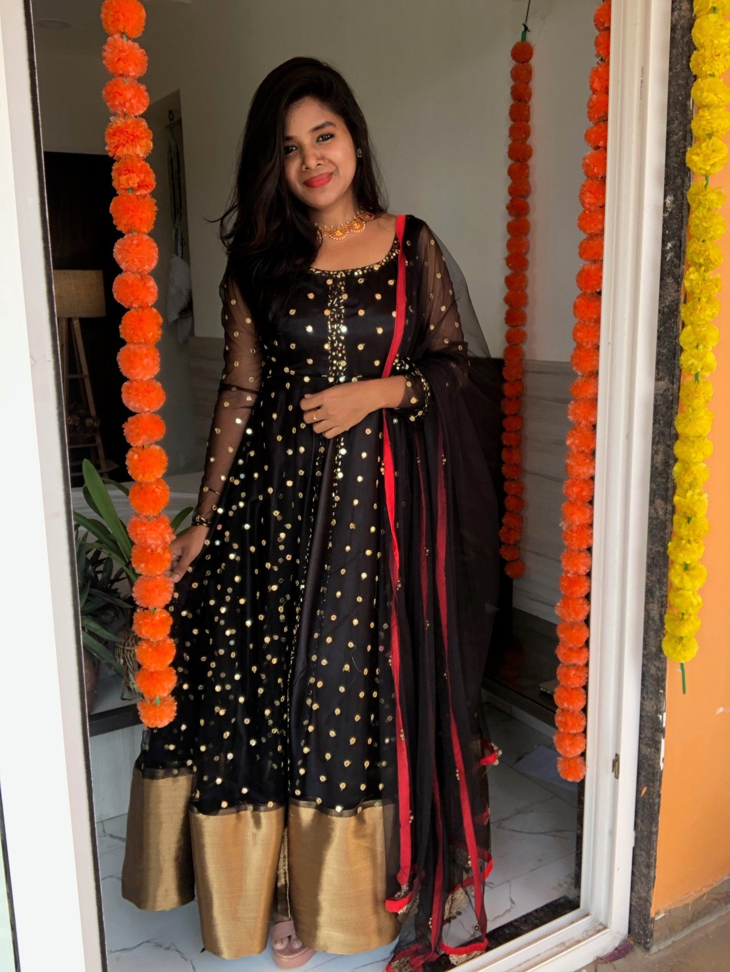 Black Bae mirror work salwar