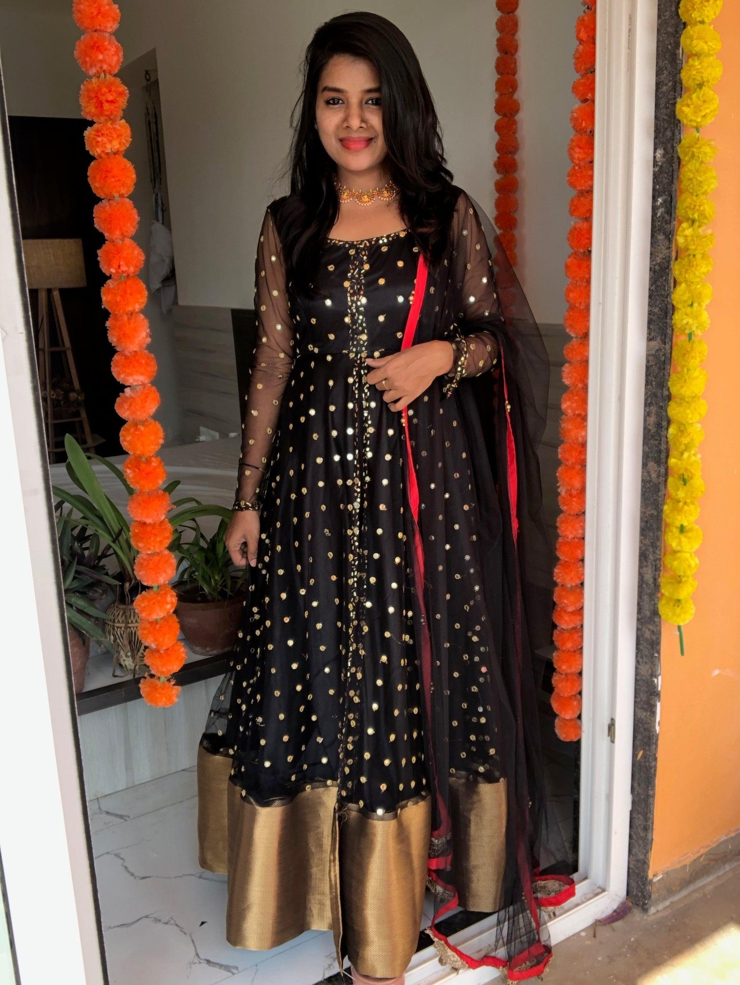 Black Bae mirror work salwar