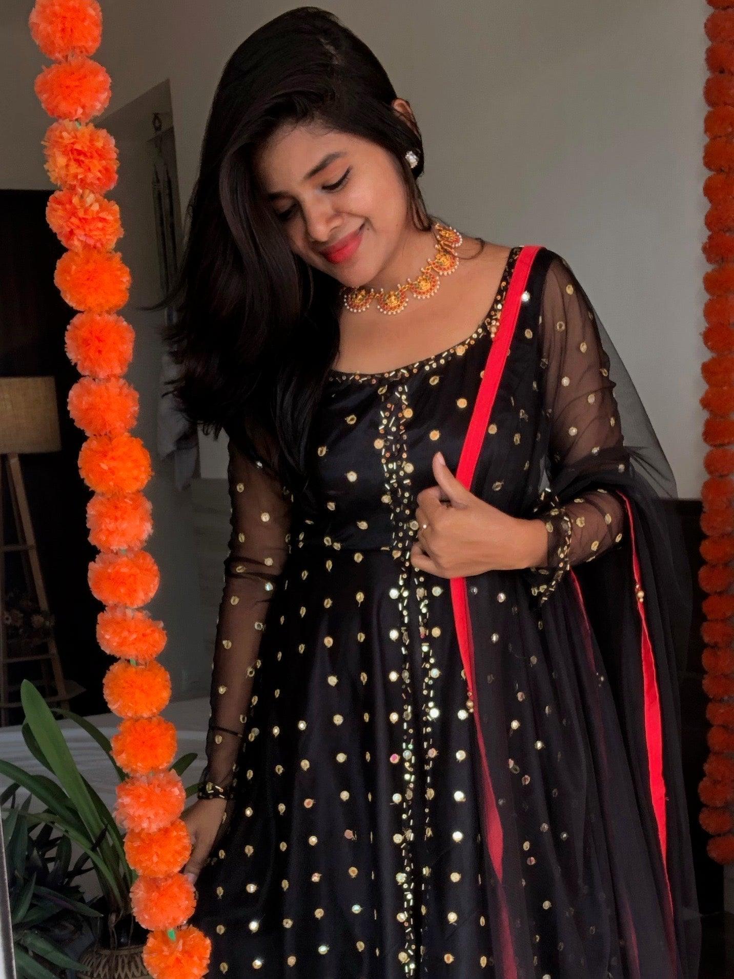 Black Bae mirror work salwar