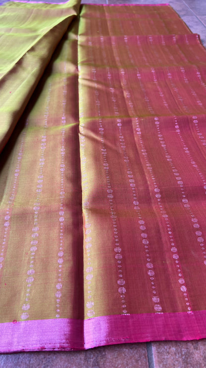 Purple kanjivaram soft silk saree with blouse - Threads