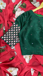 Designer original mirror work sleeved stitched Blouse - Threads