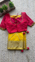 Pink silk Intricate hand worked blouse