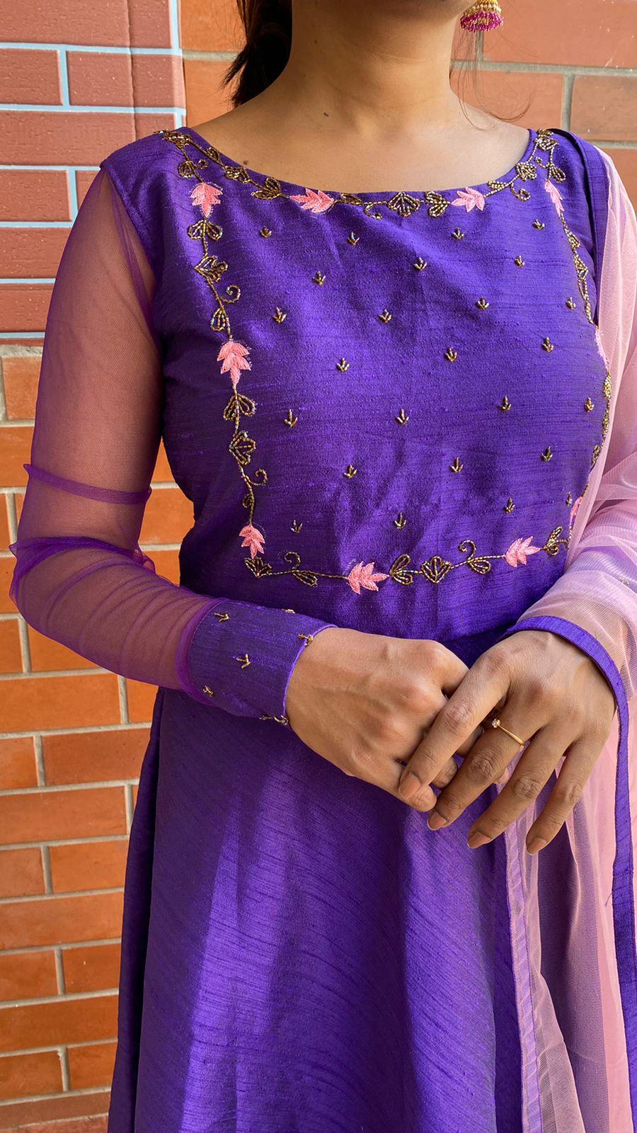 Purple Dawn hand worked top and a pink Duppata salwar suit - Threads