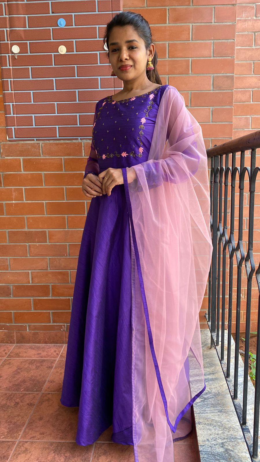Purple Dawn hand worked top and a pink Duppata salwar suit - Threads